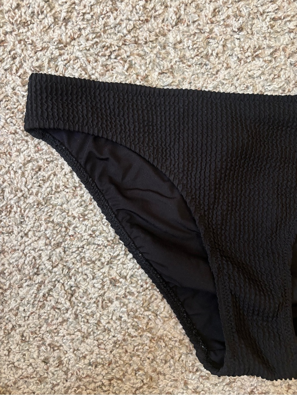 aerie Black Textured Cutout Bikini Set - Picture 4 of 7
